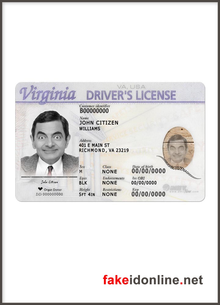 Virginia Driver License New Template 1200dpi